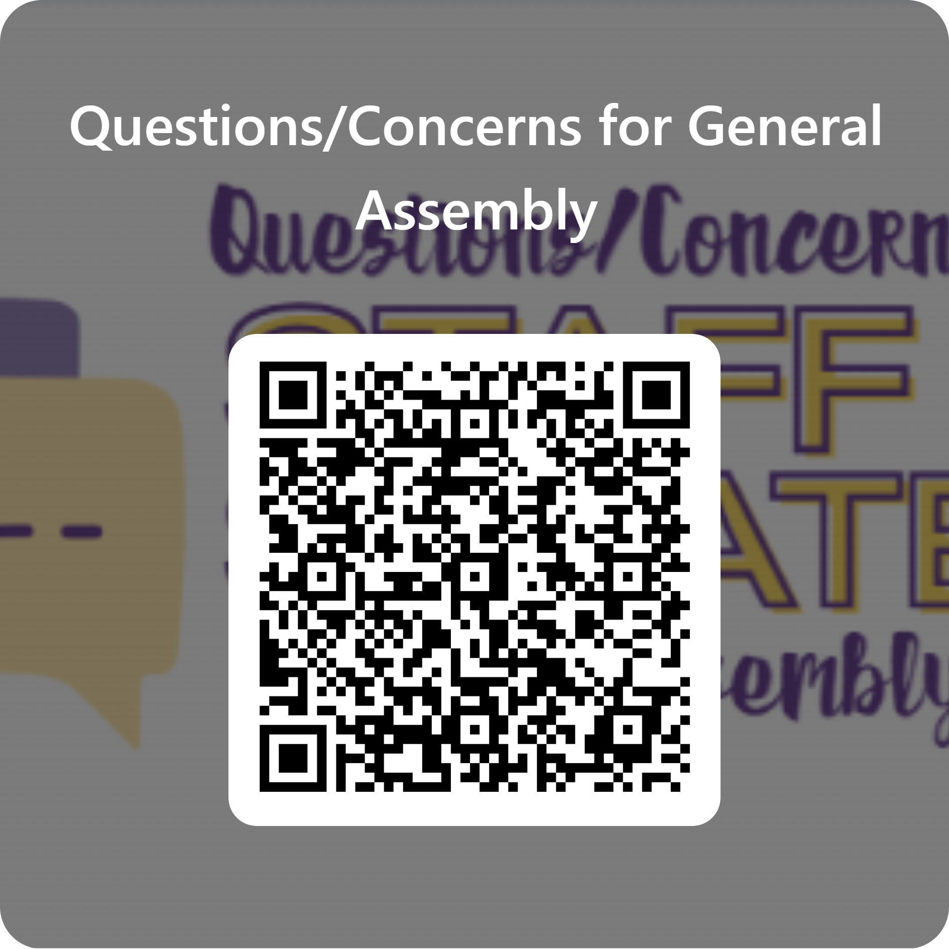 QR for Questions and Concerns
